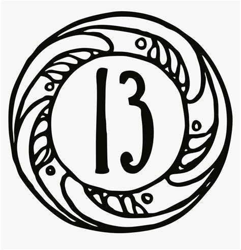 The Number Number 13 Black And White Hd Png Download Transparent