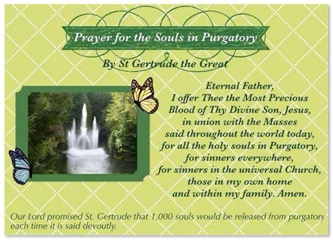 Prayer For The Souls In Purgatory St Gertrude The Great ~ Created By