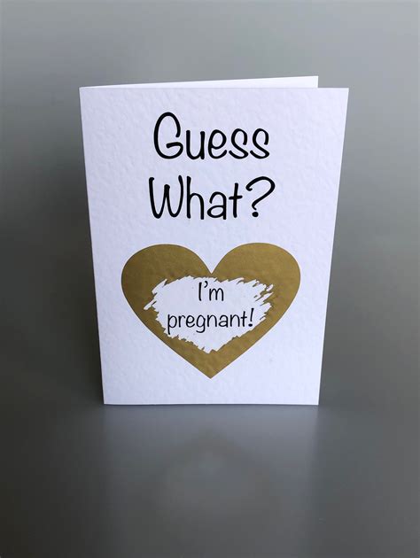 Pregnancy Announcement Card Secret Message Surprise Message Etsy