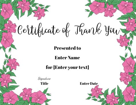 Thank You Printable Certificate Printable Certificates Birthday Card My Xxx Hot Girl