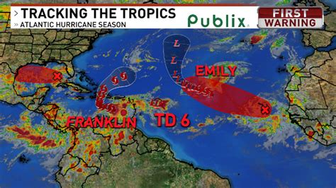 Emily And Franklin Form In The Atlantic Basin As Hurricane Season Heats Up