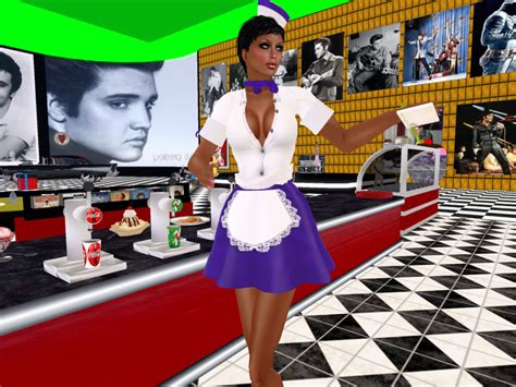 Martinas Modeling Journey Matahari Carhop Waitress And Roller Skates Rfl Purple