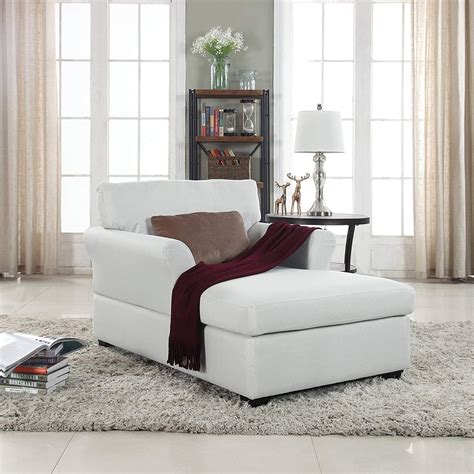 Shop our selection of modern contemporary living room chairs online or in a dania furniture store near you. Large Classic Linen Fabric Living Room Chaise Lounge ...