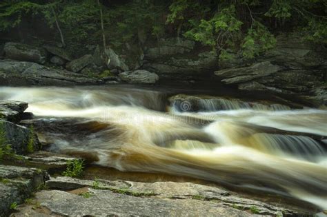 Silky Flow Of Rapids In The Sugar River New Hampshire Stock Photo