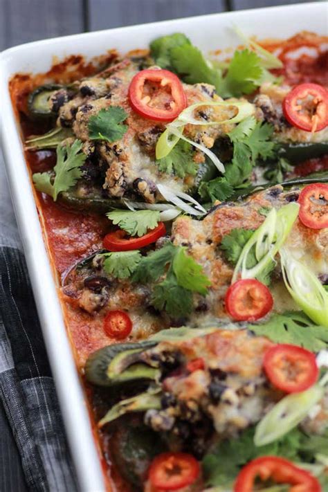 Maybe you would like to learn more about one of these? Black Bean & Pepper Jack Stuffed Poblano Peppers Recipe