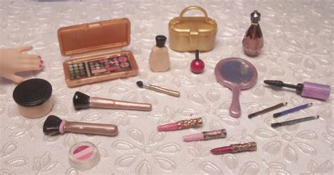 barbie makeup cosmetics accessories for dollhouse vanity bathroom 1 6 scale original