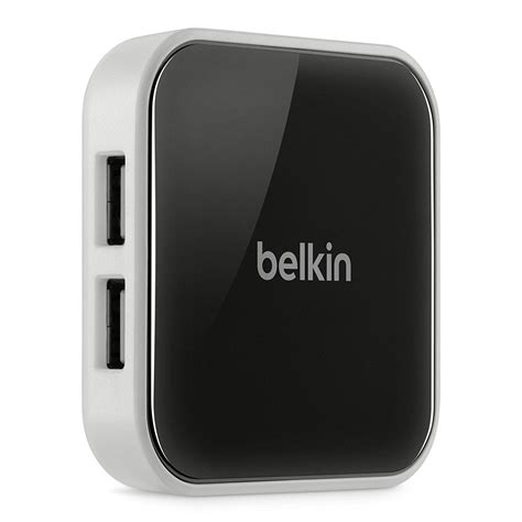 I just got this from newegg last week. Belkin Powered Desktop USB Hub (7-Port), Black and White ...