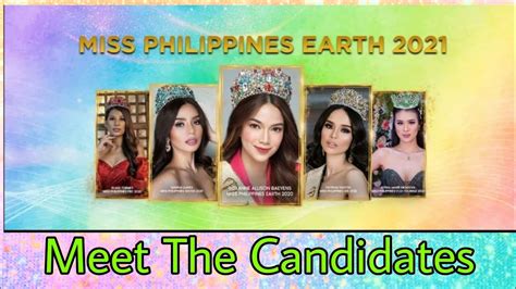 Miss Philippines Earth 2021 Official Candidates Youtube