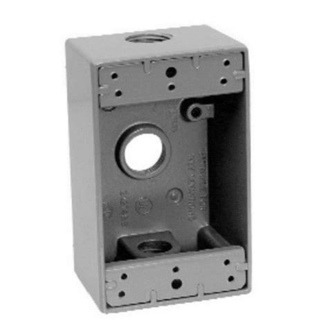 Square outlet boxes are available in sizes of 4 and ____. Thepitt TP7126 2-Gang Weatherproof Outlet Box; 1/2 Inch ...