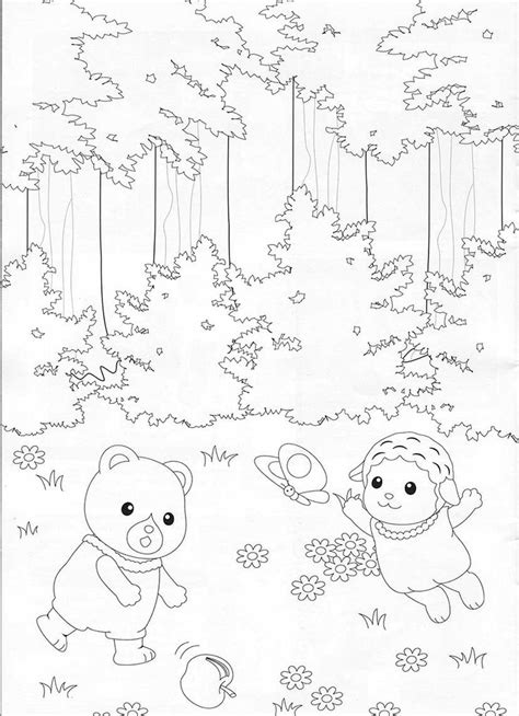 59 best Sylvanian family colouring pictures images on Pinterest