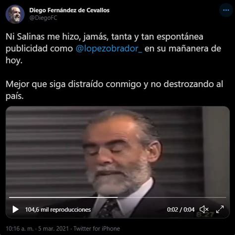 “simplemente Lo Desprecio” Diego Fernández De Cevallos Y Su Opinión Sobre López Obrador Infobae