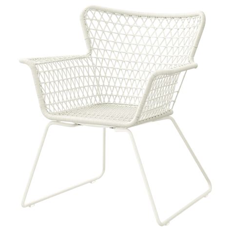 HÖGSTEN Sedia con braccioli da giardino, bianco  IKEA Italia