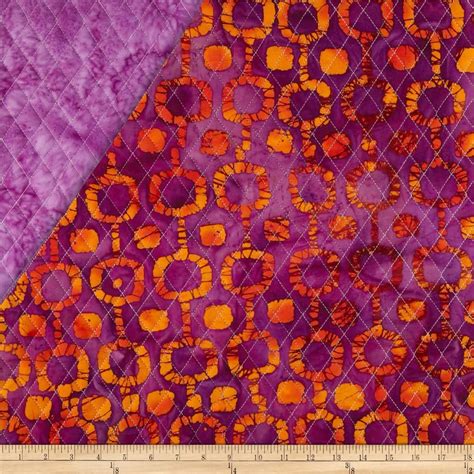 Indian Batik Double Sided Quilted Vertical Tribal Print Purpleorange