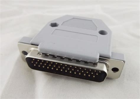 Db44 Male Plug 44 Pin 3 Rows D Sub Connector Grey Plastic Hood Cover