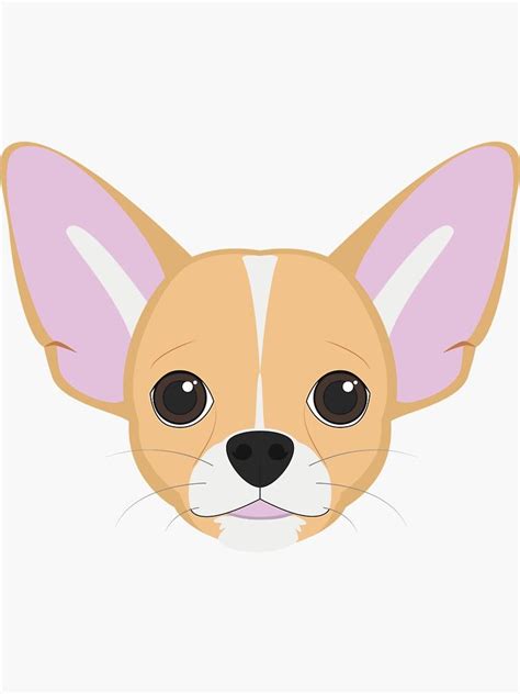 Chihuahua Dog In A Modern Sketch Style Sticker By Adelaidemiette