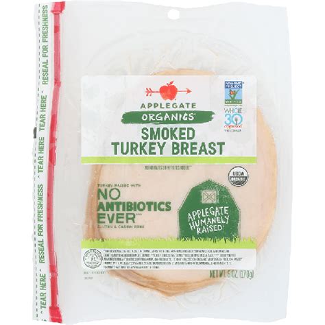 Deli Sliced Organic Smoked Turkey Breast