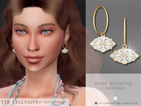 The Sims Resource Diamond Dome Earrings