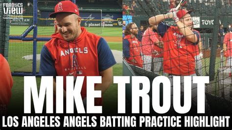 Mike Trout Crushes Upper Tank Homers In Rare Mike Trout Batting Practice Session La Angels