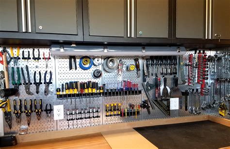 Pegboard tool storage garage, wall control modular pegboard tool organizer system wall mounted metal peg board tool storage unit for pegboard tiling red pegboard walmart com walmart com. Another new workspace organized and operational with Wall ...