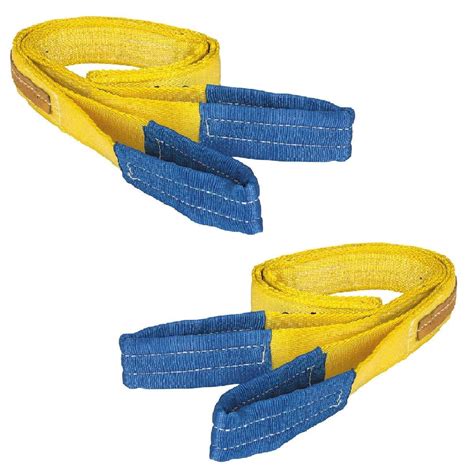 Set Of 2 6 Ft 6400 Lb Capacity Lifting Sling Web Strap Car Lifting