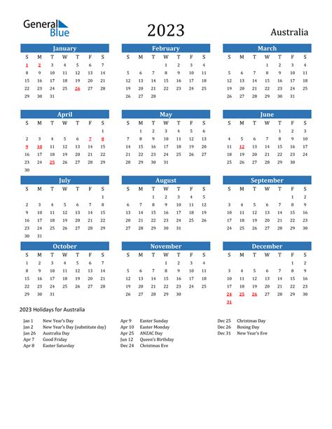 Printable Monthly Calendar 2023 Australia Free Letter Templates