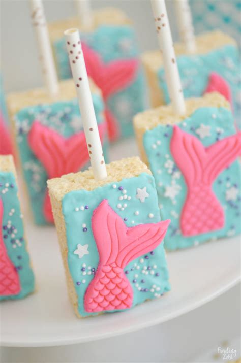 Mermaid Rice Krispie Treats Finding Zest