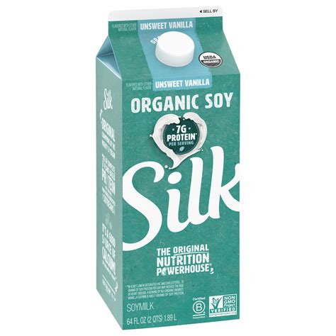 Silk Unsweetened Vanilla Soy Milk Shop Milk At H E B