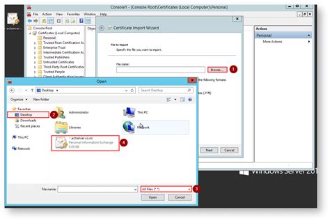 Installing A Pfx Certificate On A Windows Server • Conetix
