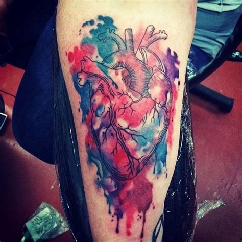 Watercolor Heart Tattoo At Explore Collection Of Watercolor Heart Tattoo