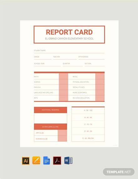 Blank report card template magdalene project org. Free Blank Report Card | Report card template, School report card, Elementary schools