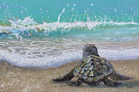 First Splash Sea Turtle Wall Art Sea Turtle Art Sea Turtle Decor