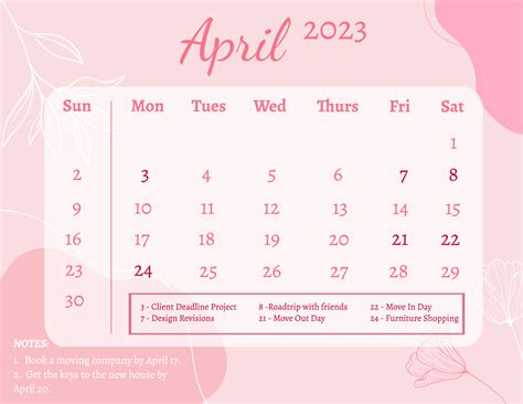 Blue April 2023 Calendar Template In Psd Illustrator Word Download