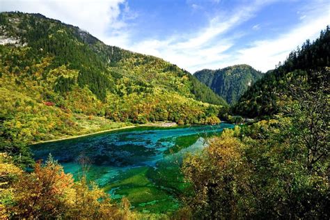 La Vallée De Jiuzhaigou Sichuan Chine