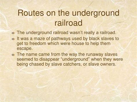 Ppt Underground Railroad Powerpoint Presentation Free Download Id