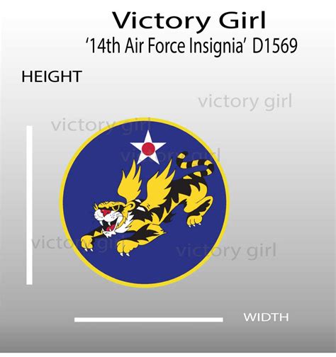 14th Air Force Vinyl Decal Sticker Victory Girl