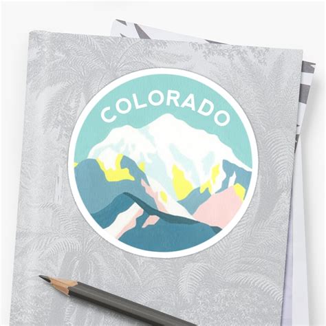 Colorado Mountain Circle Stickers By Baileymincer Redbubble