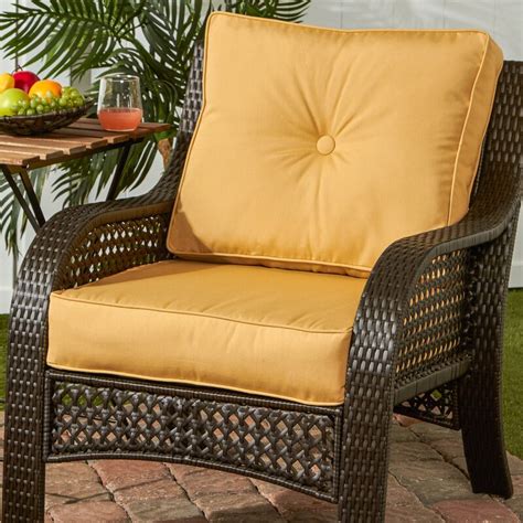 deep indoor outdoor sunbrella seat back cushion and reviews birch lane