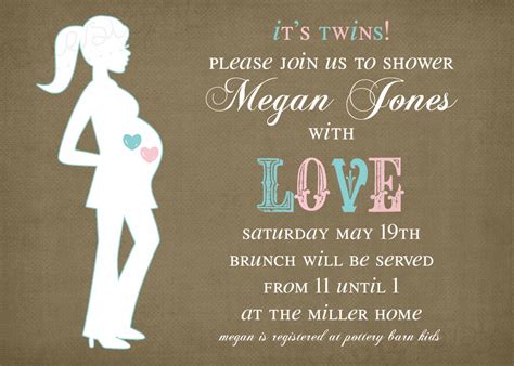Twins Baby Shower Invitation Its Twins