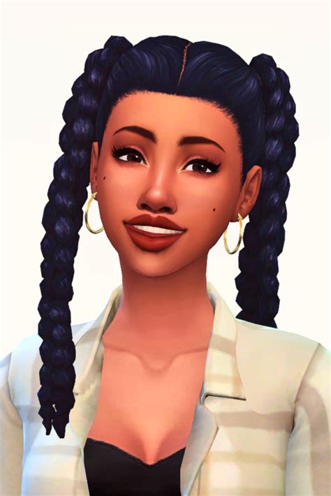 Sims 4 Custom Content Hair Pigtails Opmliberty