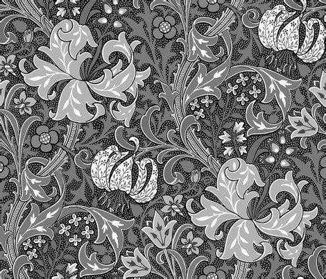 These peel and stick wallpaper are attractive and fit well with any interior. Golden Lily ~ Black and White Reverse ~ The William Morris ...