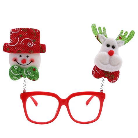 Merry Christmas Glasses Frame Xmas Decoration Novelty Fancy Dress Santa Snowman Christmas