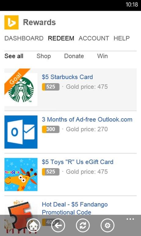 Bing Rewards App Now Available For Windows Phone Windows Experience Blog