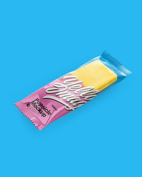Download Popsicle Mockup - Front View in Packaging Mockups on Yellow Images Object Mockups