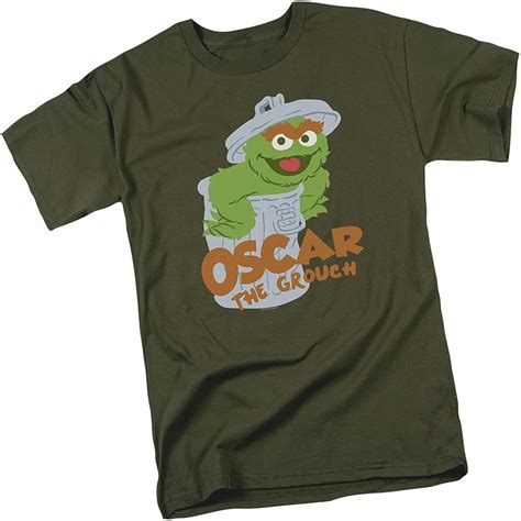 Oscar The Grouch Sesame Street Adult T Shirt Medium Amazonca