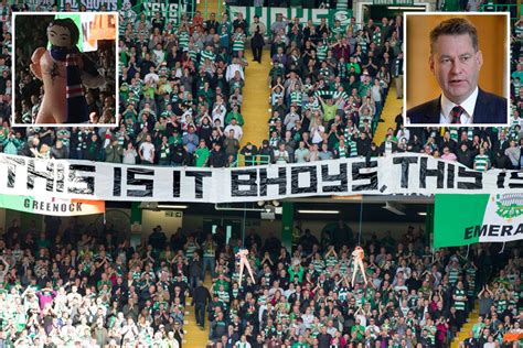 politician demands answers after nine celtic fans accused of hanging sex doll effigies at