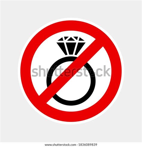 No Jewelry Icon Flat No Jewelry Stock Vector Royalty Free 1836089839