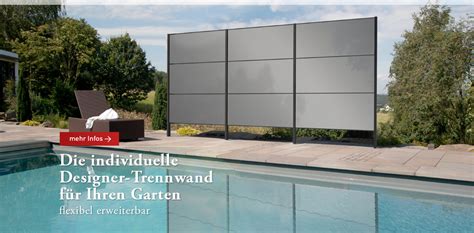 1001 moderne und stilvolle sichtschutz ideen fur garten sichtschutz garten sichtschutz garten selber bauen gartenmobel sets Trennwand für Garten aus Aluminium | GARTANA