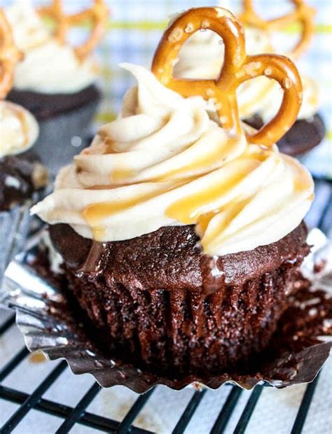 Chocolate Cupcakes Cake Mix With Salted Caramel Frosting Sally S Baking Addiction