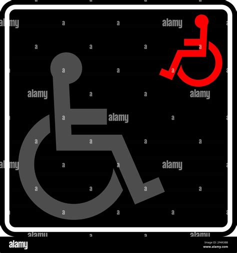Access Icon Disabled Handicap Symbol Vector Illustration Stock Vector