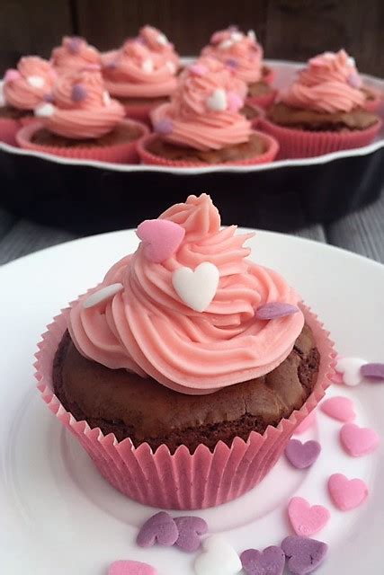 Schoko Cupcakes Mit Frischkäsefrosting Küchenmomente